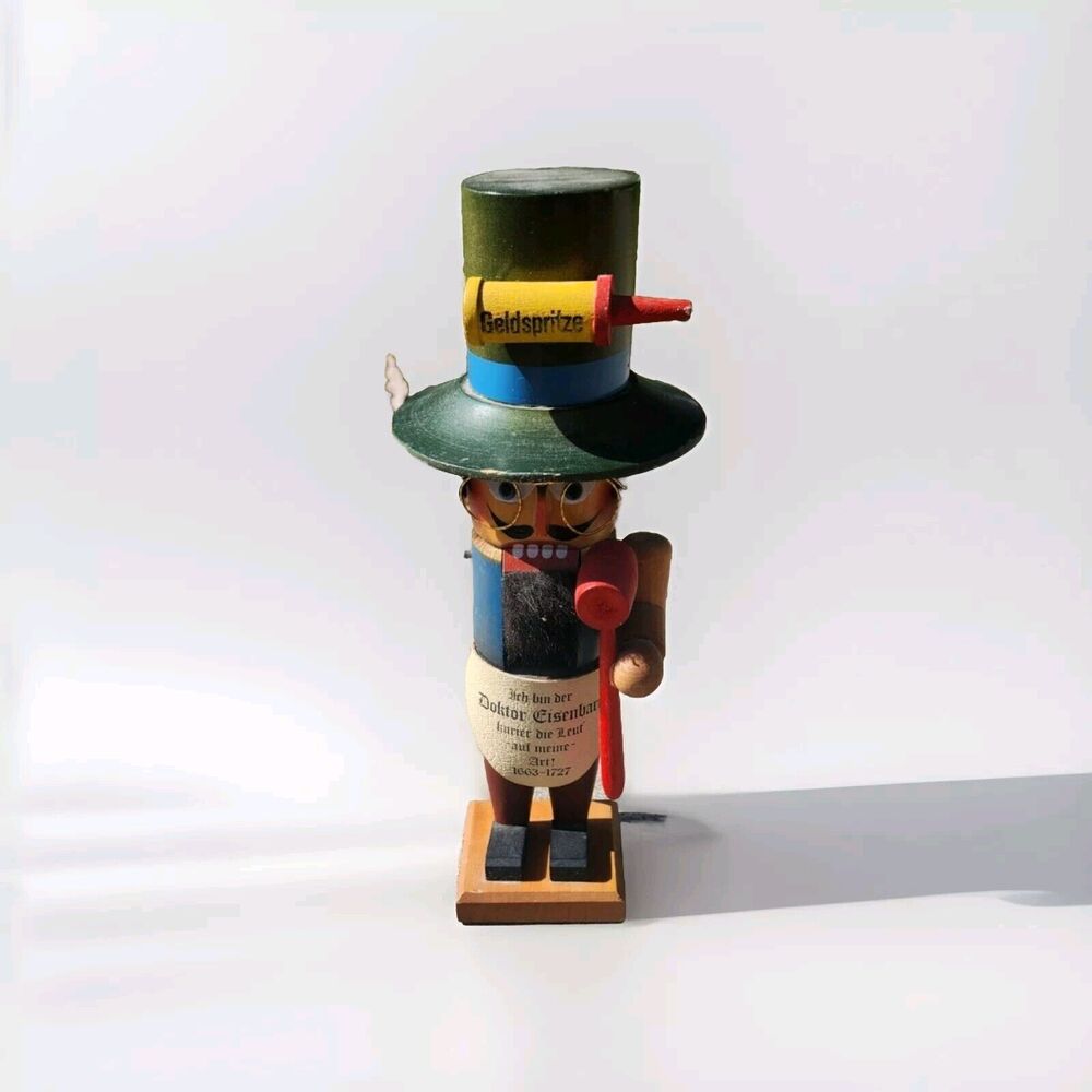 VTG Original Steinbach Dr. Eisenbarth Nutcracker 11.25” Missing Arm